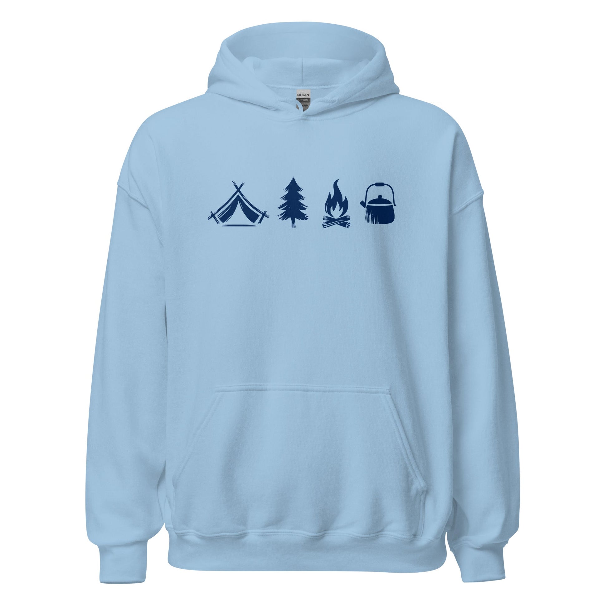 A Day Well Spent Camping, Outdoorsman Graphic Hoodie - Inken Image