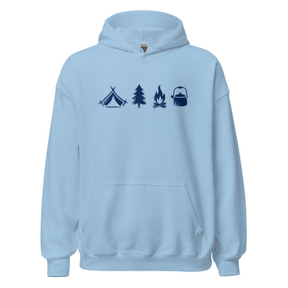 A Day Well Spent Camping, Outdoorsman Graphic Hoodie - Inken Image