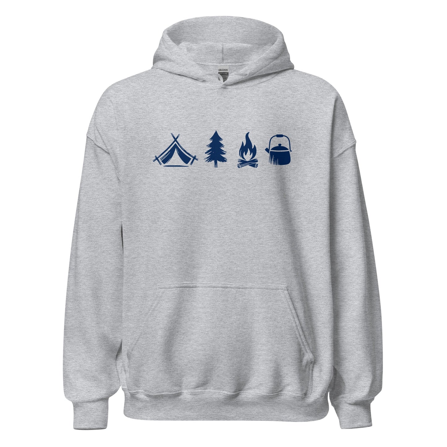 A Day Well Spent Camping, Outdoorsman Graphic Hoodie - Inken Image