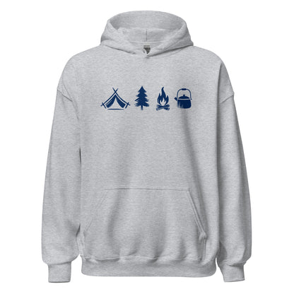 A Day Well Spent Camping, Outdoorsman Graphic Hoodie - Inken Image