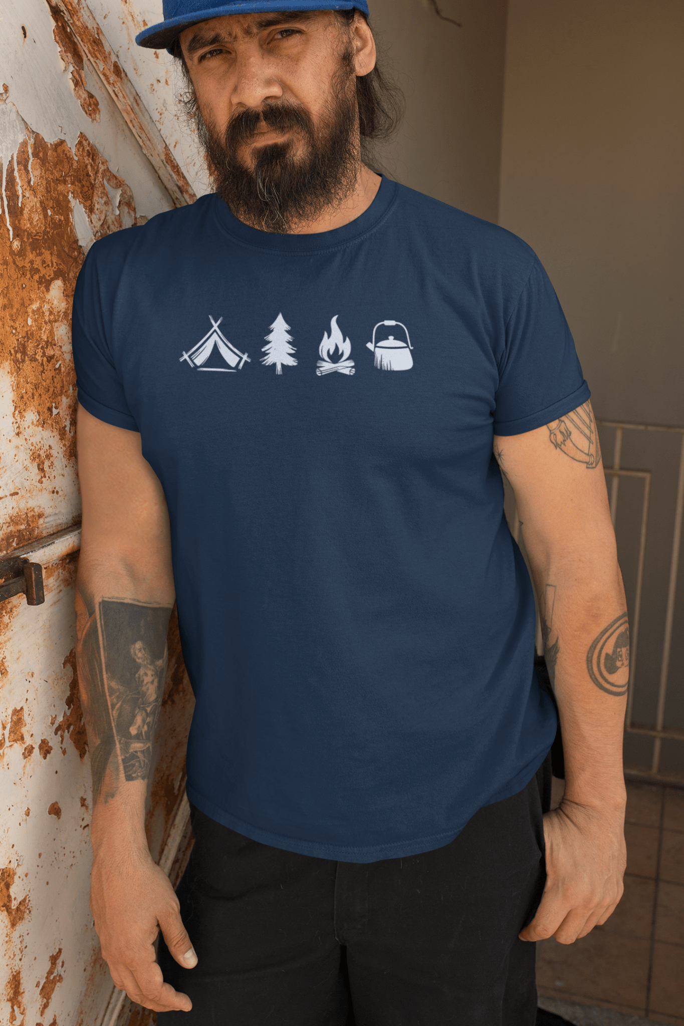 A Day Well Spent Camping, Outdoorsman Graphic T-shirt - Inken Image