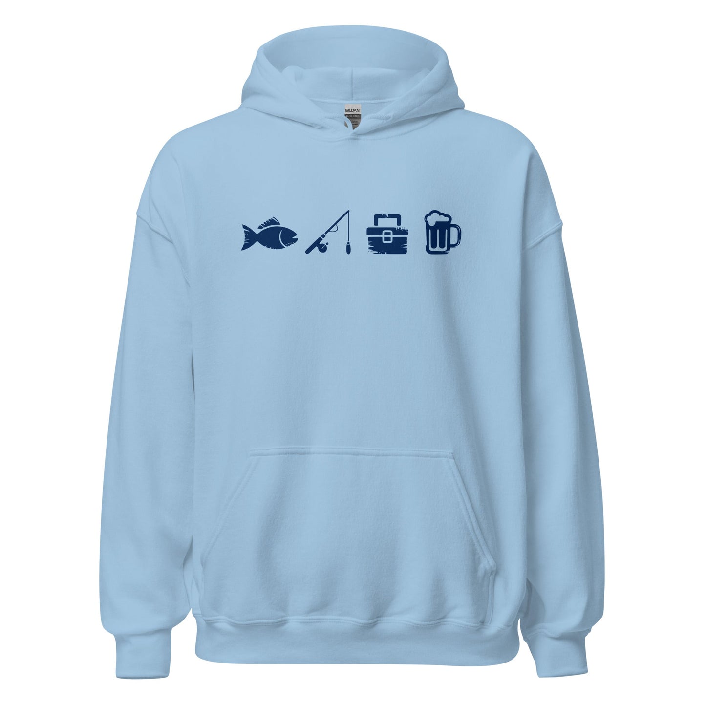 A Day Well Spent Fishing, Angler and Fisherman Graphic Hoodie - Inken Image
