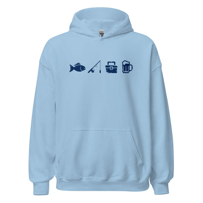 A Day Well Spent Fishing, Angler and Fisherman Graphic Hoodie - Inken Image