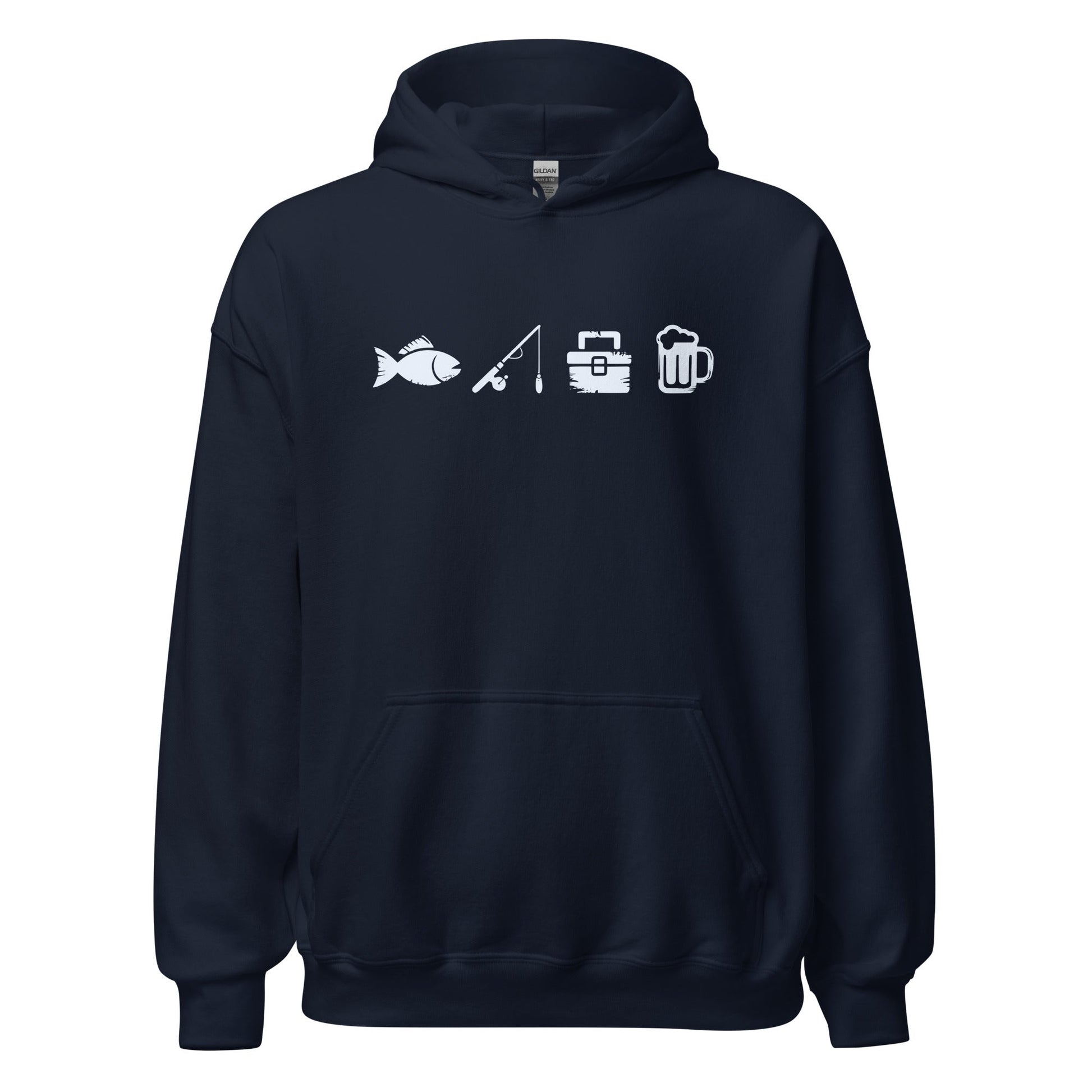A Day Well Spent Fishing, Angler and Fisherman Graphic Hoodie - Inken Image