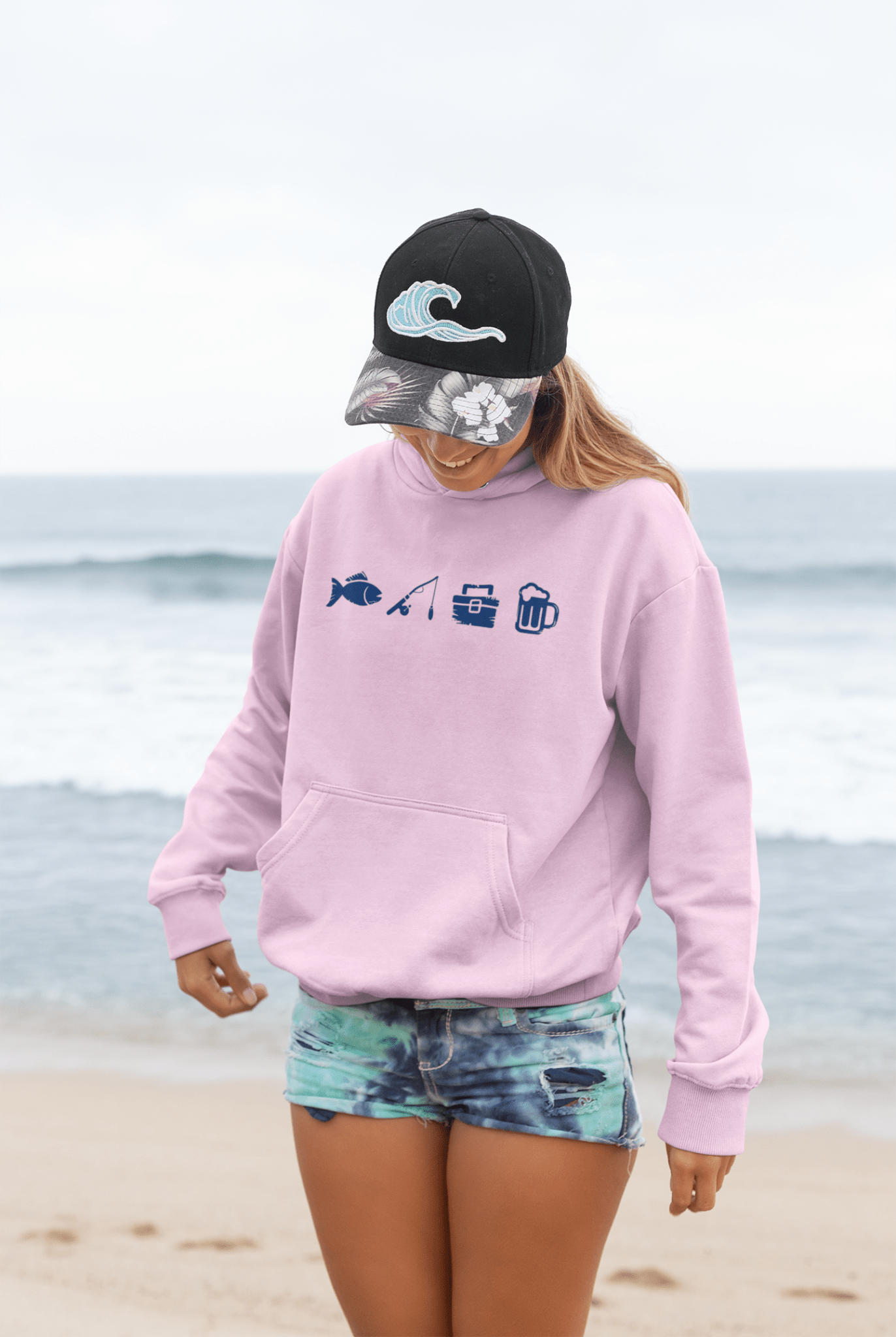 A Day Well Spent Fishing, Angler and Fisherman Graphic Hoodie - Inken Image