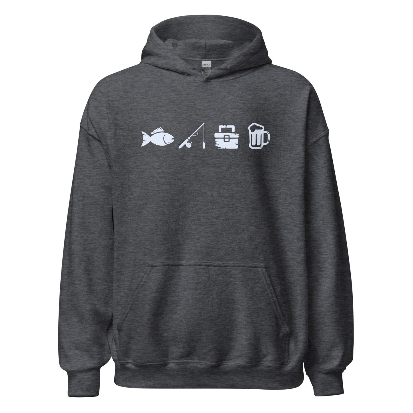 A Day Well Spent Fishing, Angler and Fisherman Graphic Hoodie - Inken Image