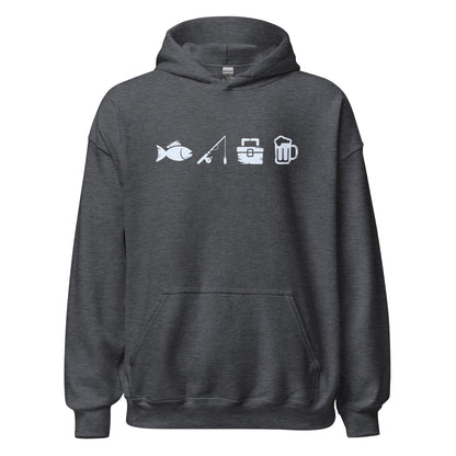 A Day Well Spent Fishing, Angler and Fisherman Graphic Hoodie - Inken Image