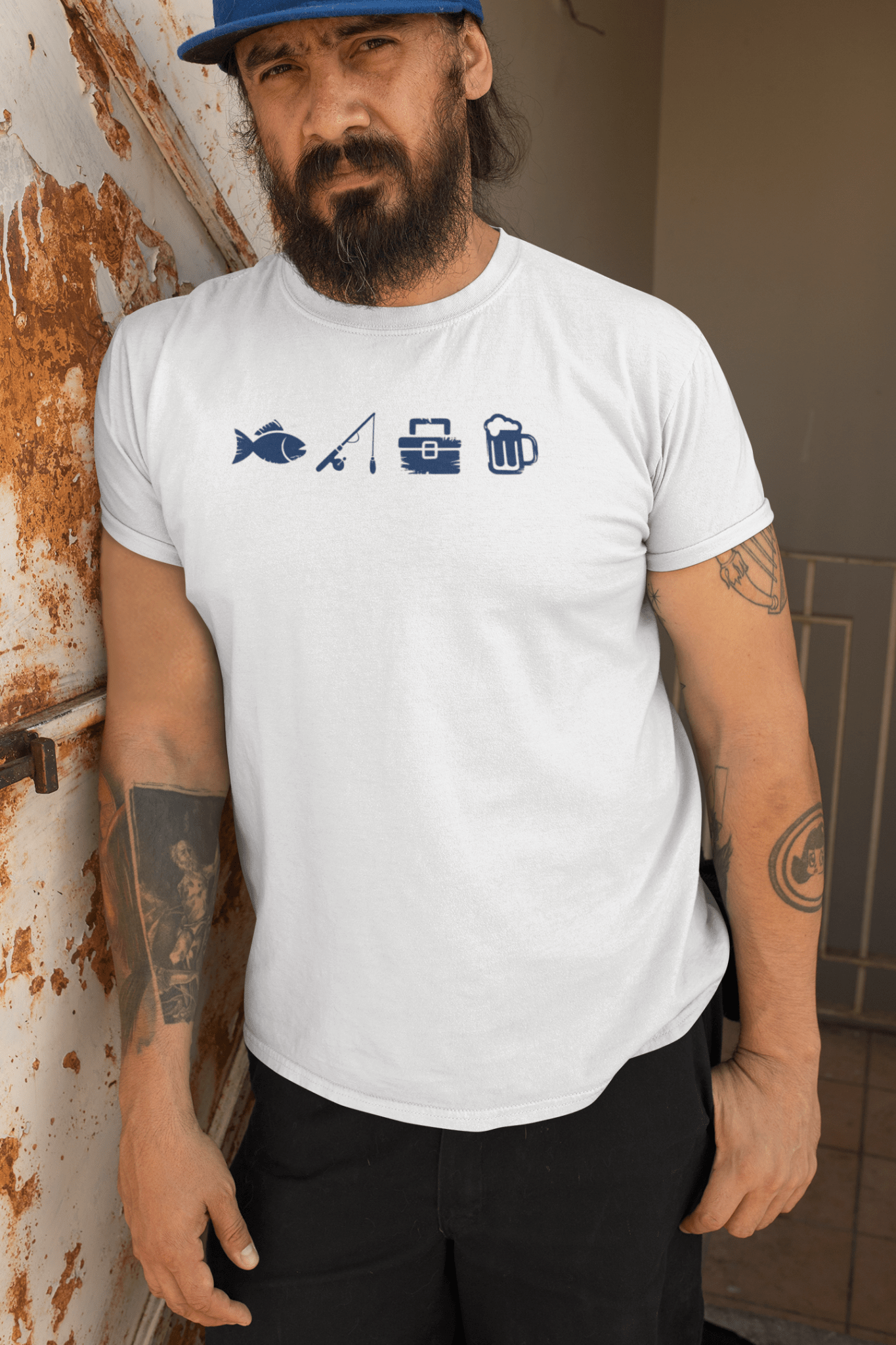A Day Well Spent Fishing, Angler and Fisherman Graphic T-Shirt - Inken Image
