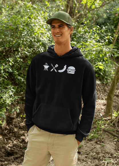 A Day Well Spent Grilling, BBQ Graphic Hoodie - Inken Image