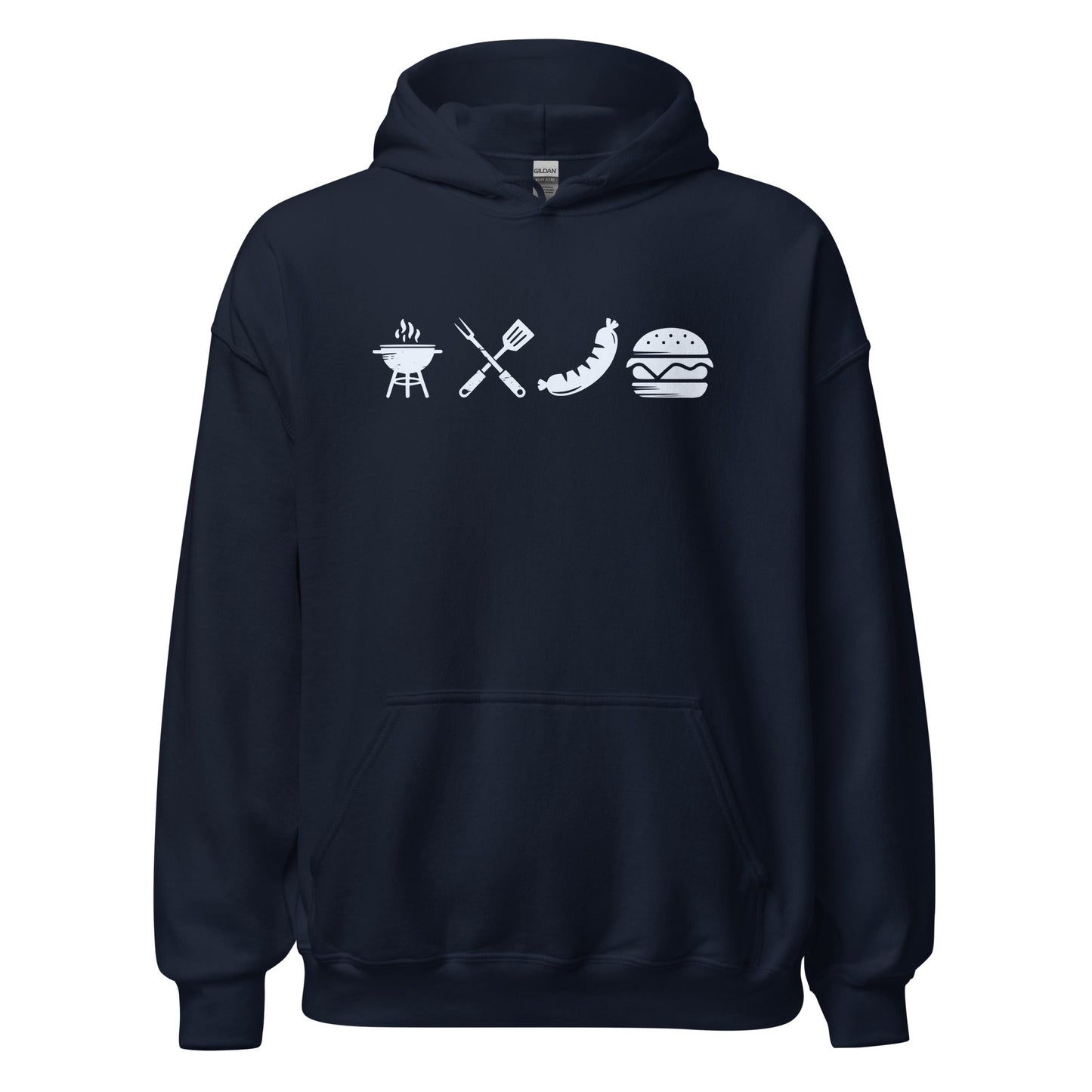 A Day Well Spent Grilling, BBQ Graphic Hoodie - Inken Image