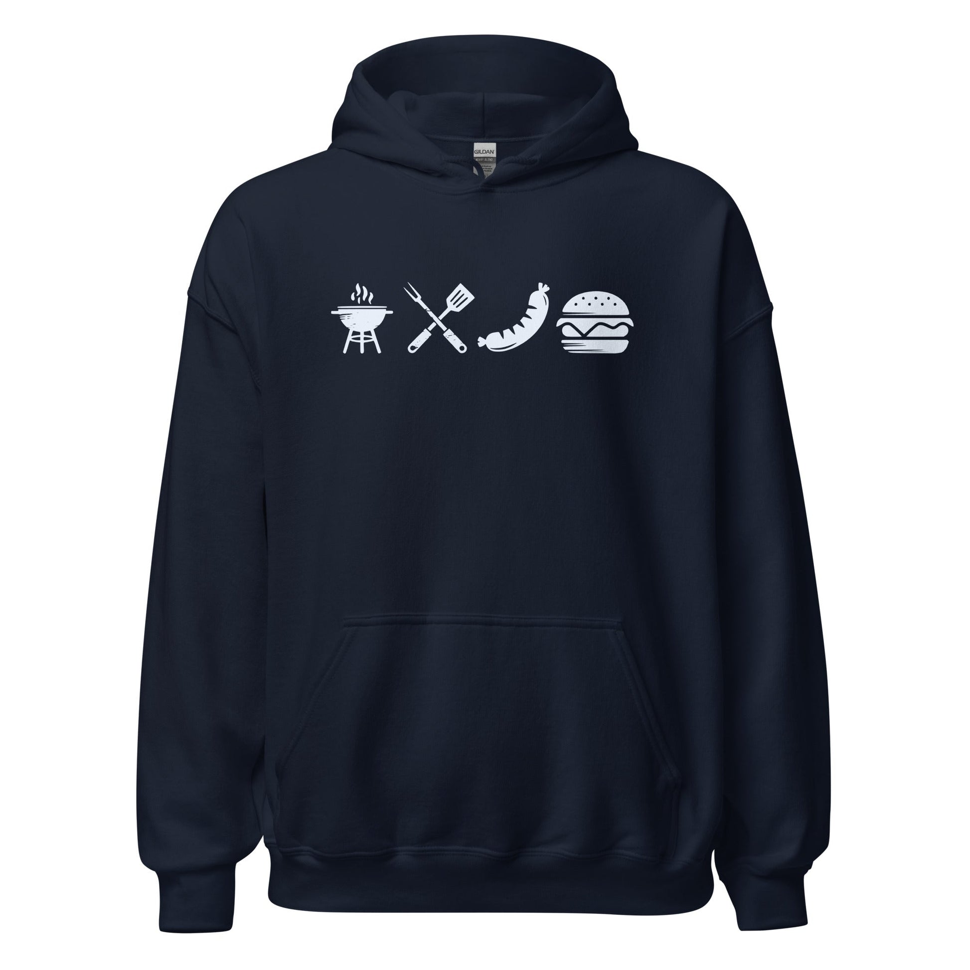 A Day Well Spent Grilling, BBQ Graphic Hoodie - Inken Image