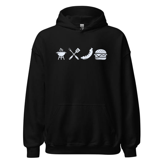 A Day Well Spent Grilling, BBQ Graphic Hoodie - Inken Image