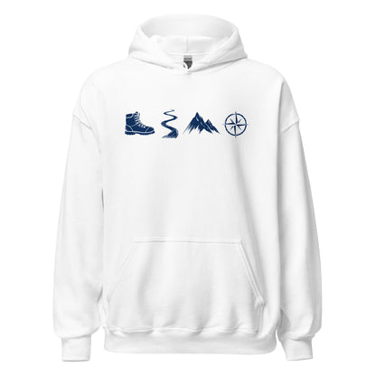 A Day Well Spent Hiking, Outdoorsman's Graphic Hoodie - Inken Image
