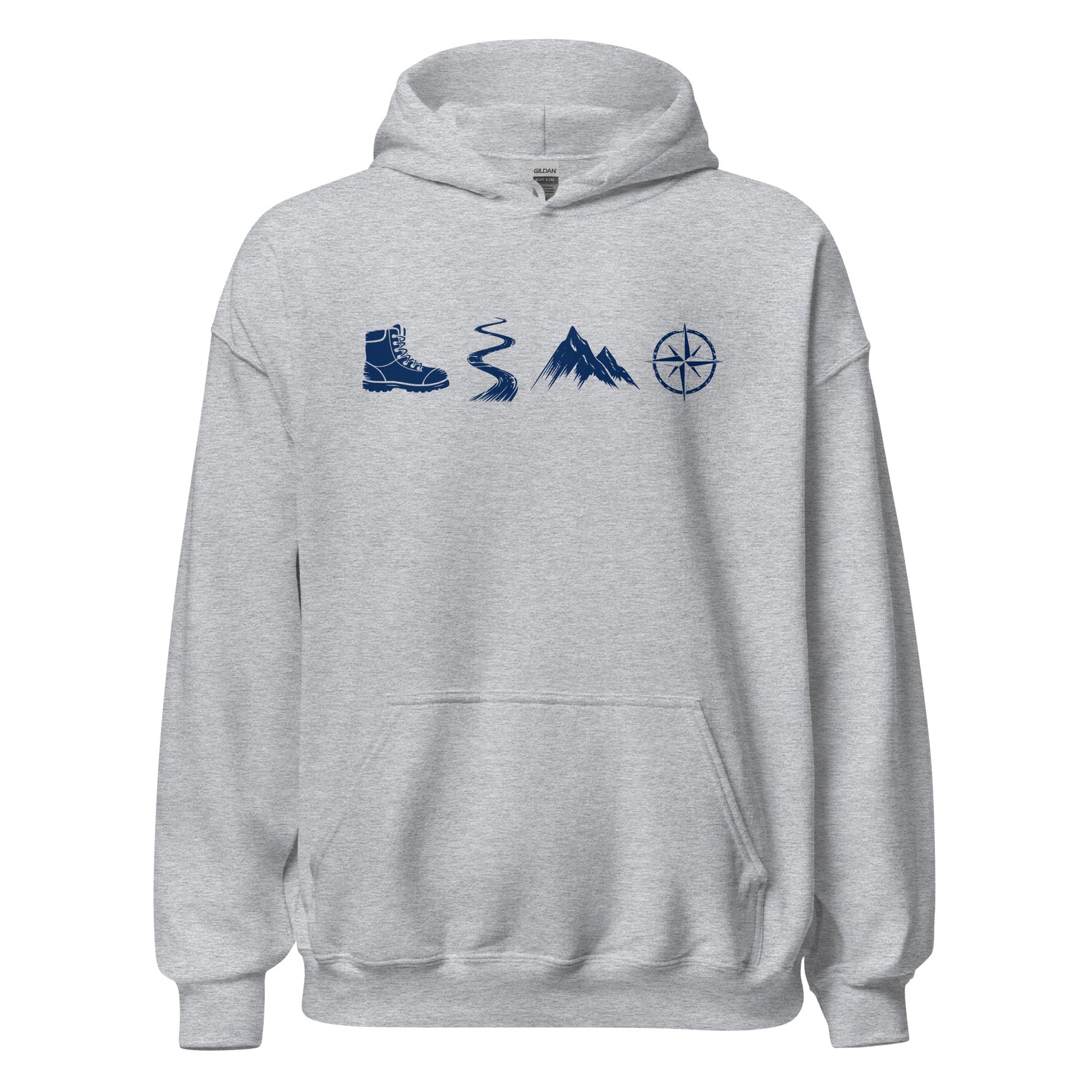 A Day Well Spent Hiking, Outdoorsman's Graphic Hoodie - Inken Image