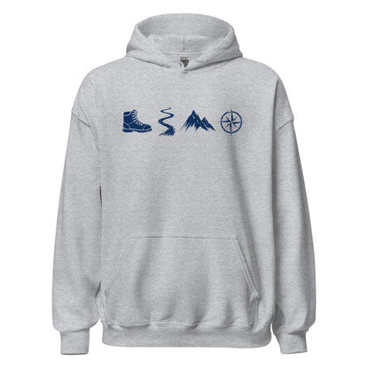 A Day Well Spent Hiking, Outdoorsman's Graphic Hoodie - Inken Image