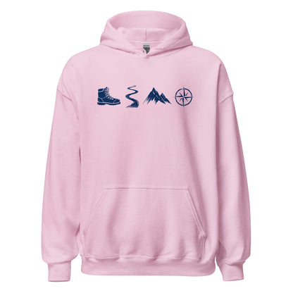 A Day Well Spent Hiking, Outdoorsman's Graphic Hoodie - Inken Image