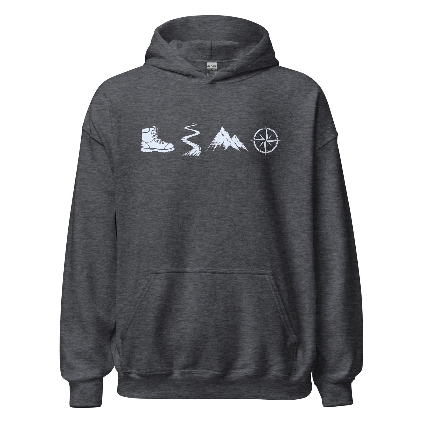 A Day Well Spent Hiking, Outdoorsman's Graphic Hoodie - Inken Image