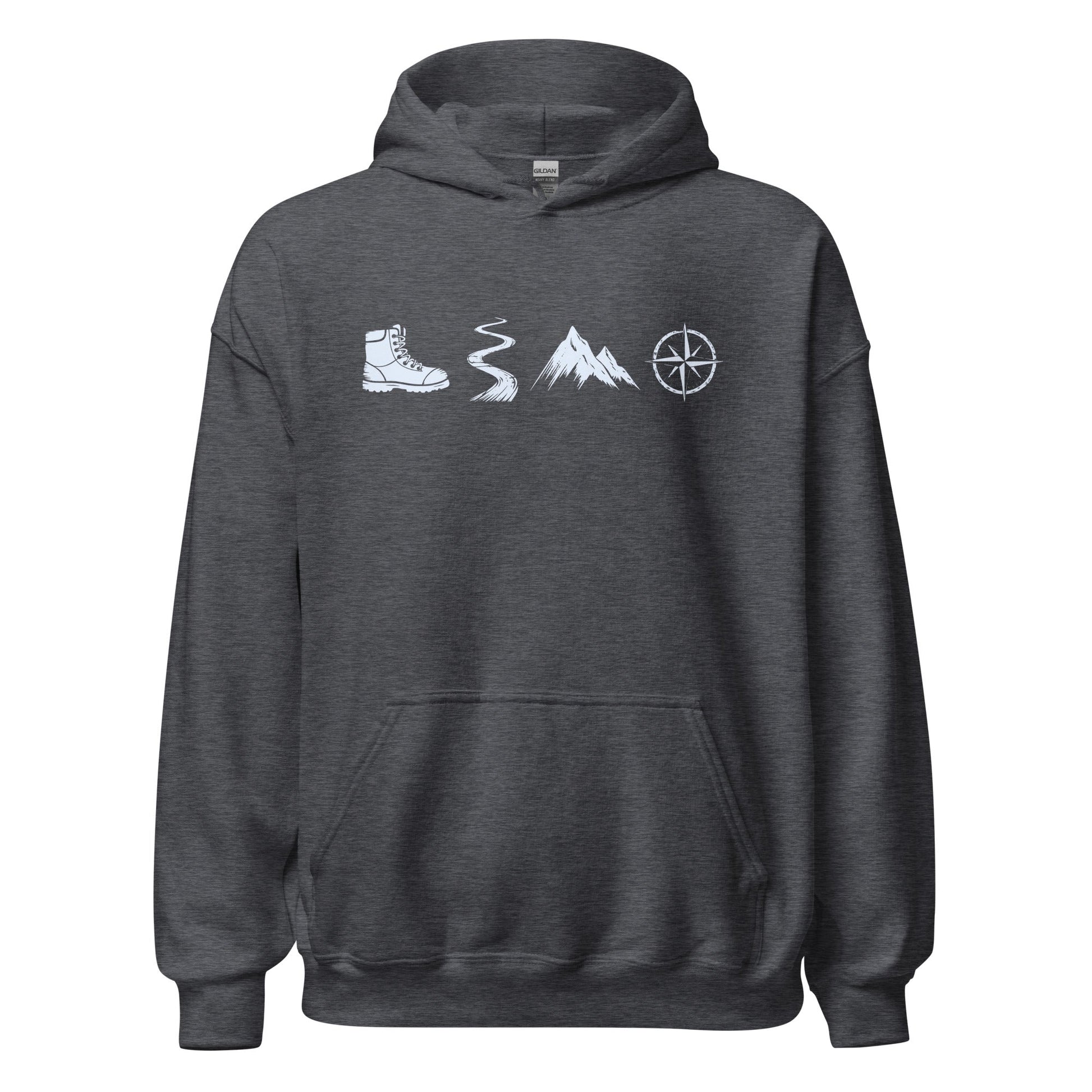 A Day Well Spent Hiking, Outdoorsman's Graphic Hoodie - Inken Image