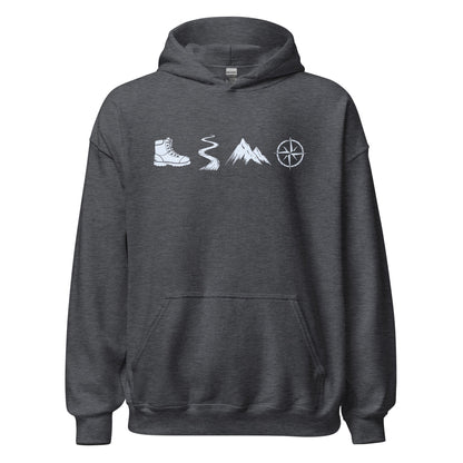 A Day Well Spent Hiking, Outdoorsman's Graphic Hoodie - Inken Image