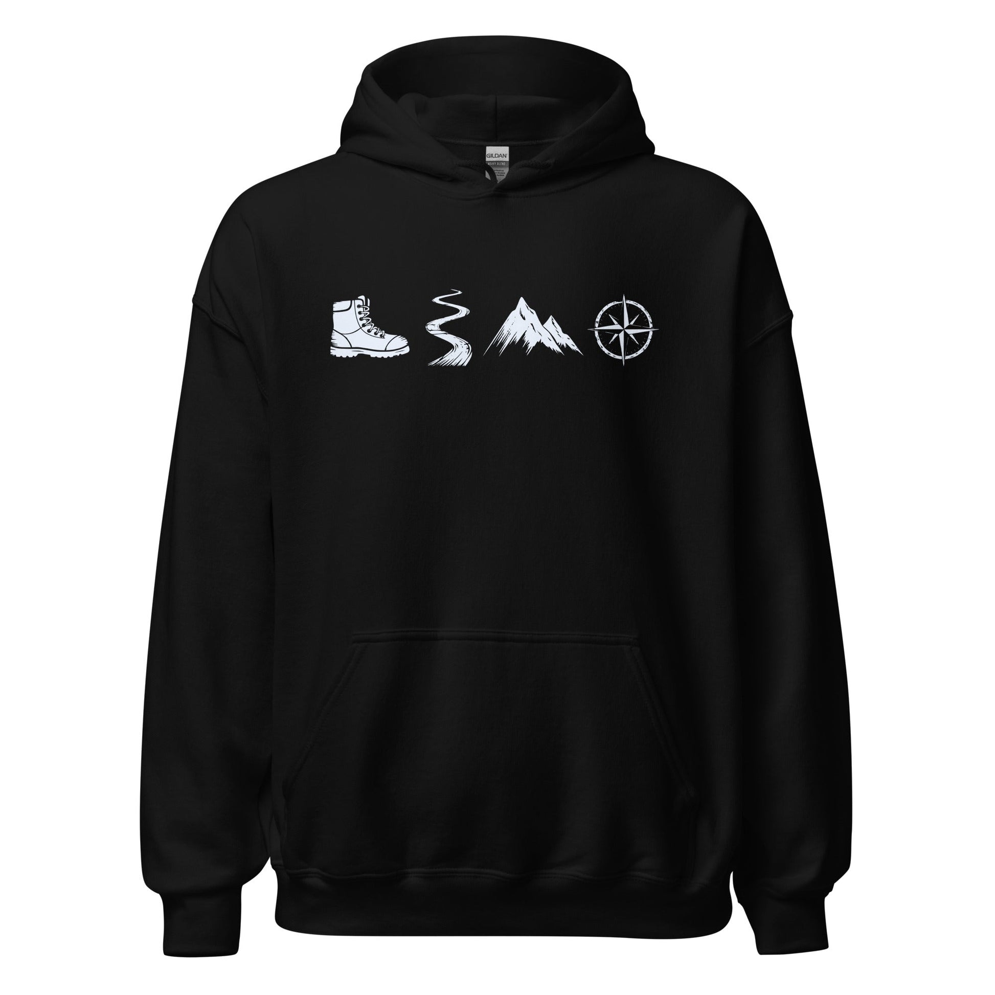A Day Well Spent Hiking, Outdoorsman's Graphic Hoodie - Inken Image