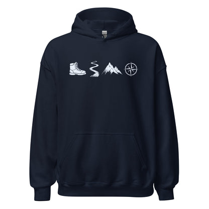 A Day Well Spent Hiking, Outdoorsman's Graphic Hoodie - Inken Image