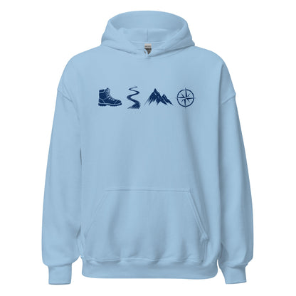 A Day Well Spent Hiking, Outdoorsman's Graphic Hoodie - Inken Image