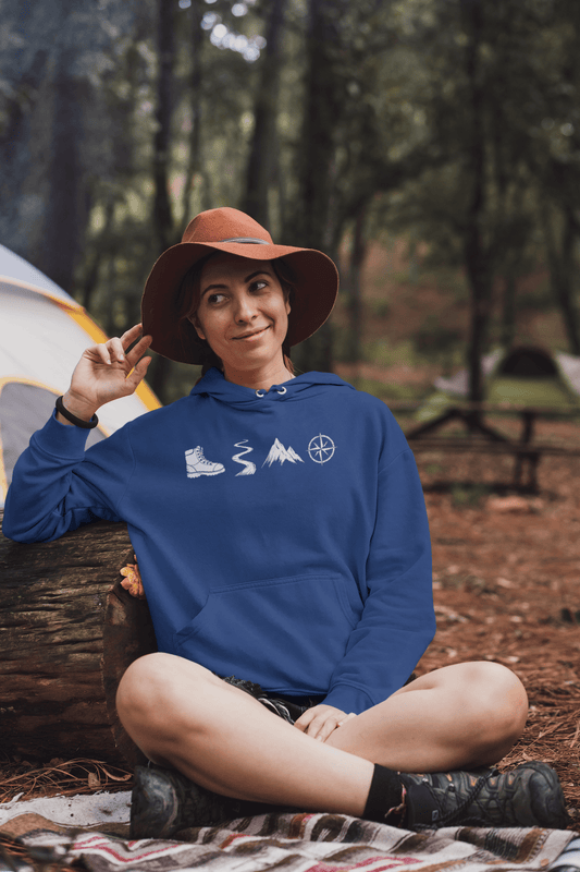 A Day Well Spent Hiking, Outdoorsman's Graphic Hoodie - Inken Image