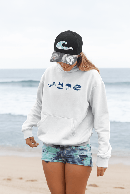 A Day Well Spent Kayaking, Whitewater Graphic Hoodie - Inken Image
