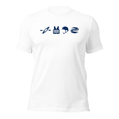 A Day Well Spent Kayaking, Whitewater Graphic T-Shirt - Inken Image