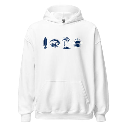 A Day Well Spent Surfing, Beach Graphic Hoodie - Inken Image