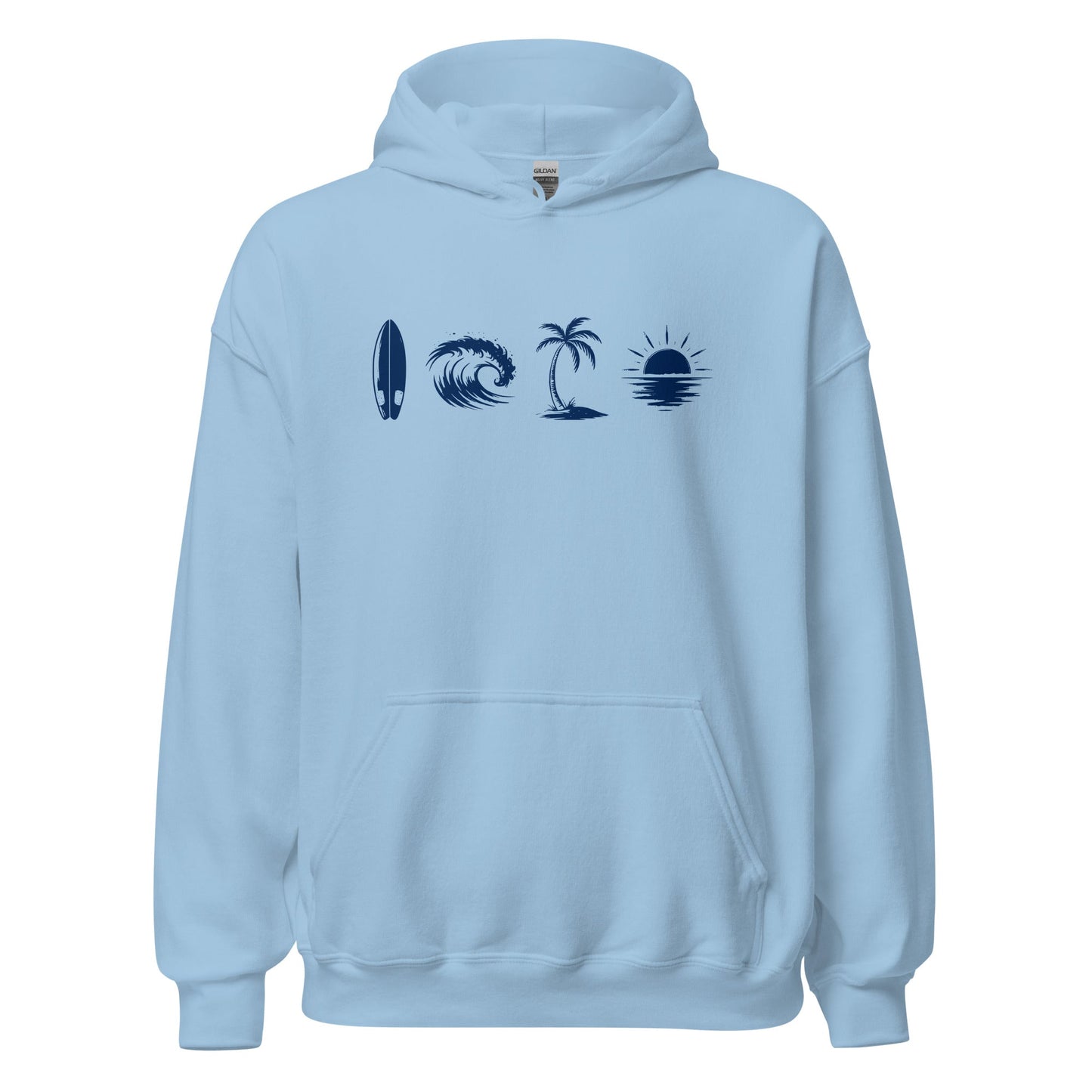 A Day Well Spent Surfing, Beach Graphic Hoodie - Inken Image