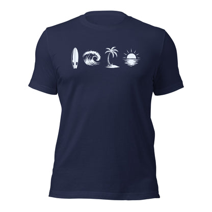 A Day Well Spent Surfing, Beach Graphic T-Shirt - Inken Image