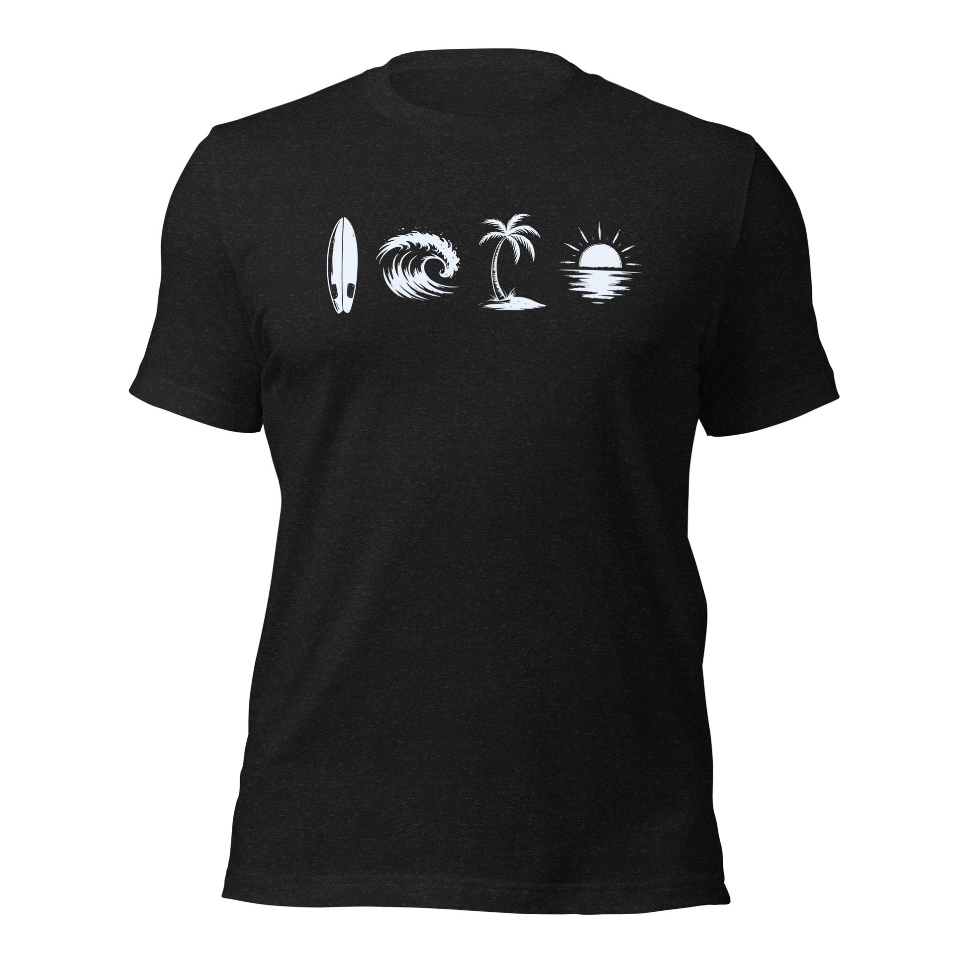 A Day Well Spent Surfing, Beach Graphic T-Shirt - Inken Image