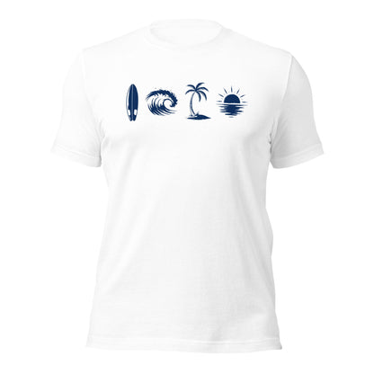 A Day Well Spent Surfing, Beach Graphic T-Shirt - Inken Image
