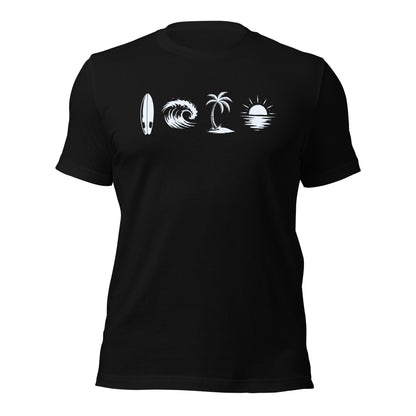 A Day Well Spent Surfing, Beach Graphic T-Shirt - Inken Image