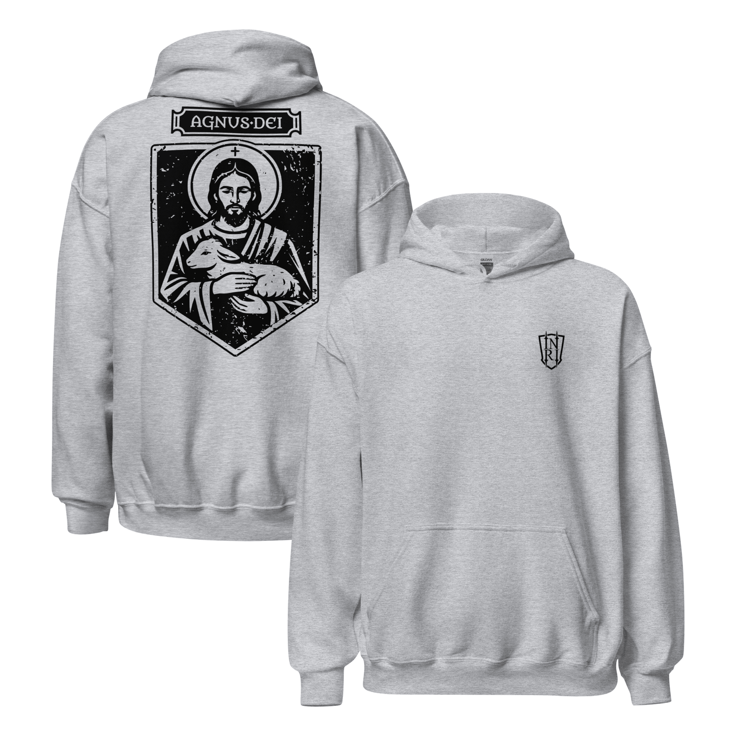 Agnus Dei, Lamb of God Christ Icon Graphic Hoodie - Inken Image