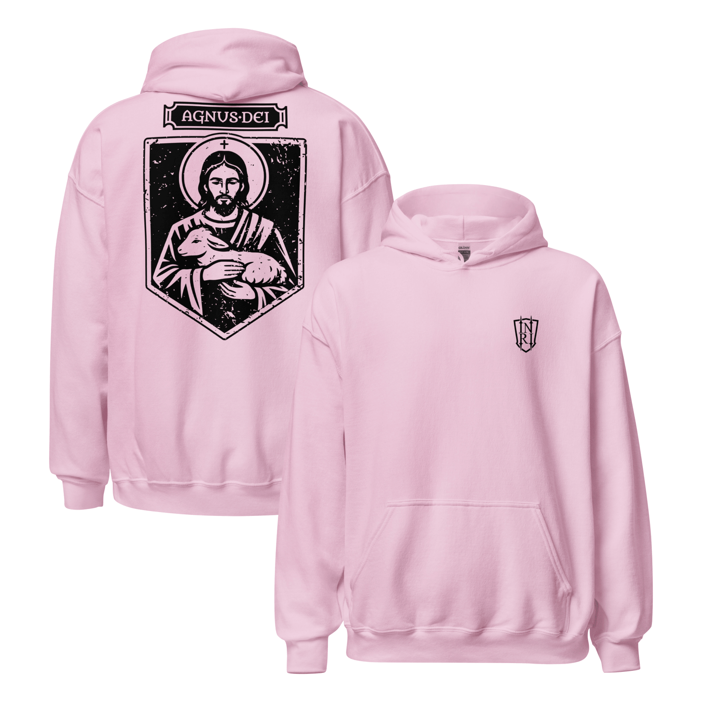 Agnus Dei, Lamb of God Christ Icon Graphic Hoodie - Inken Image