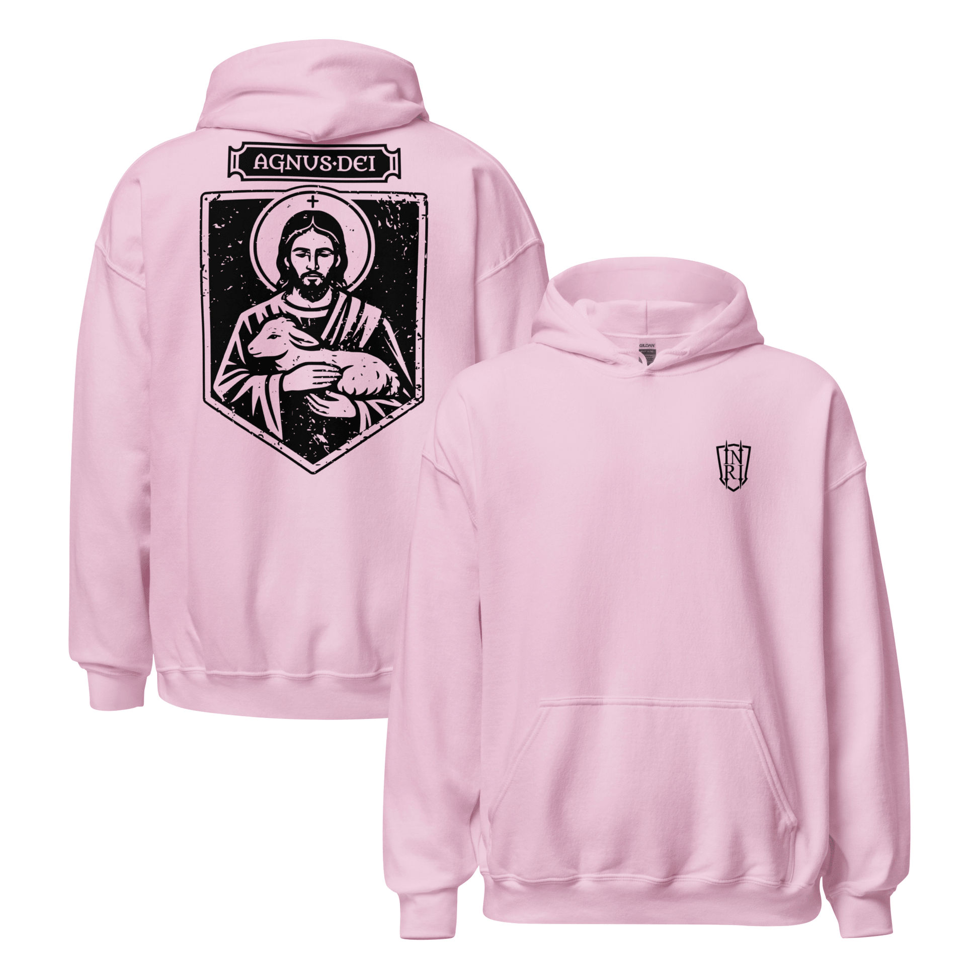 Agnus Dei, Lamb of God Christ Icon Graphic Hoodie - Inken Image