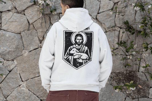 Agnus Dei, Lamb of God Christ Icon Graphic Hoodie - Inken Image