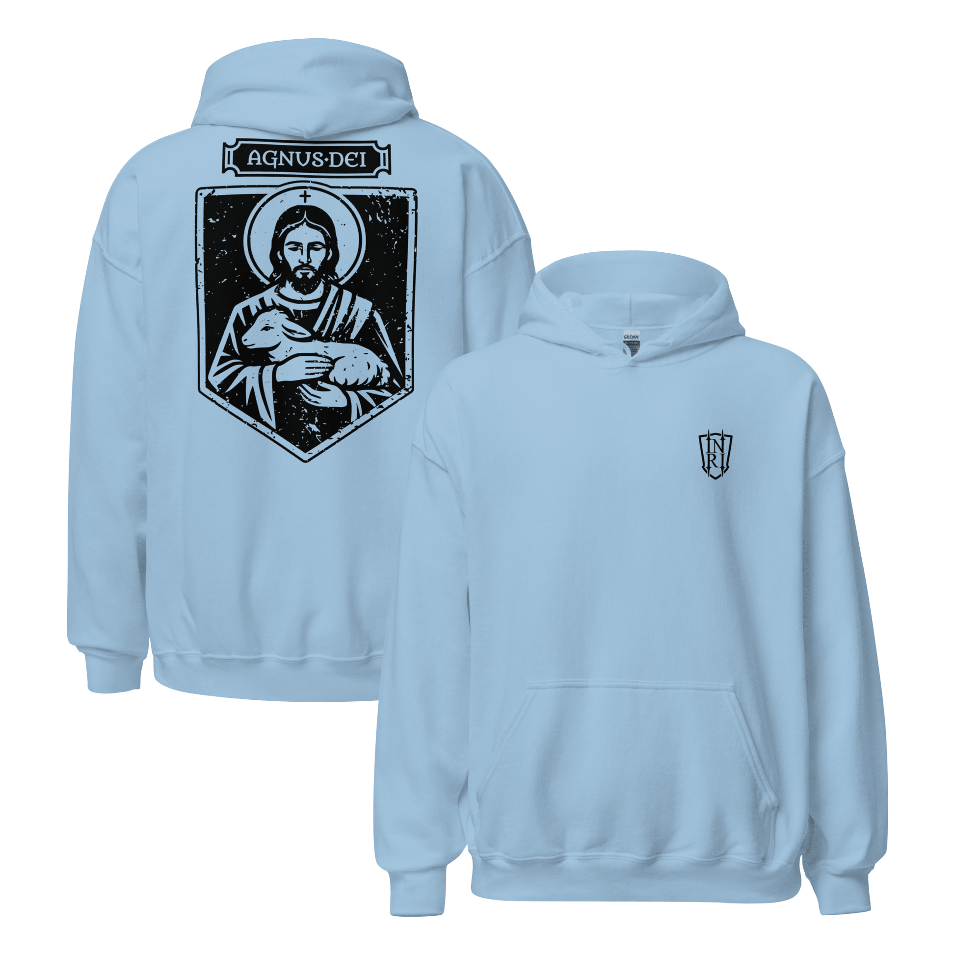 Agnus Dei, Lamb of God Christ Icon Graphic Hoodie - Inken Image