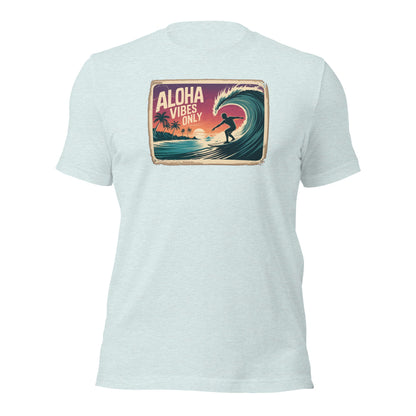 Aloha Vibes Only Vintage Surf Graphic T-Shirt - Inken Image