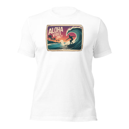Aloha Vibes Only Vintage Surf Graphic T-Shirt - Inken Image