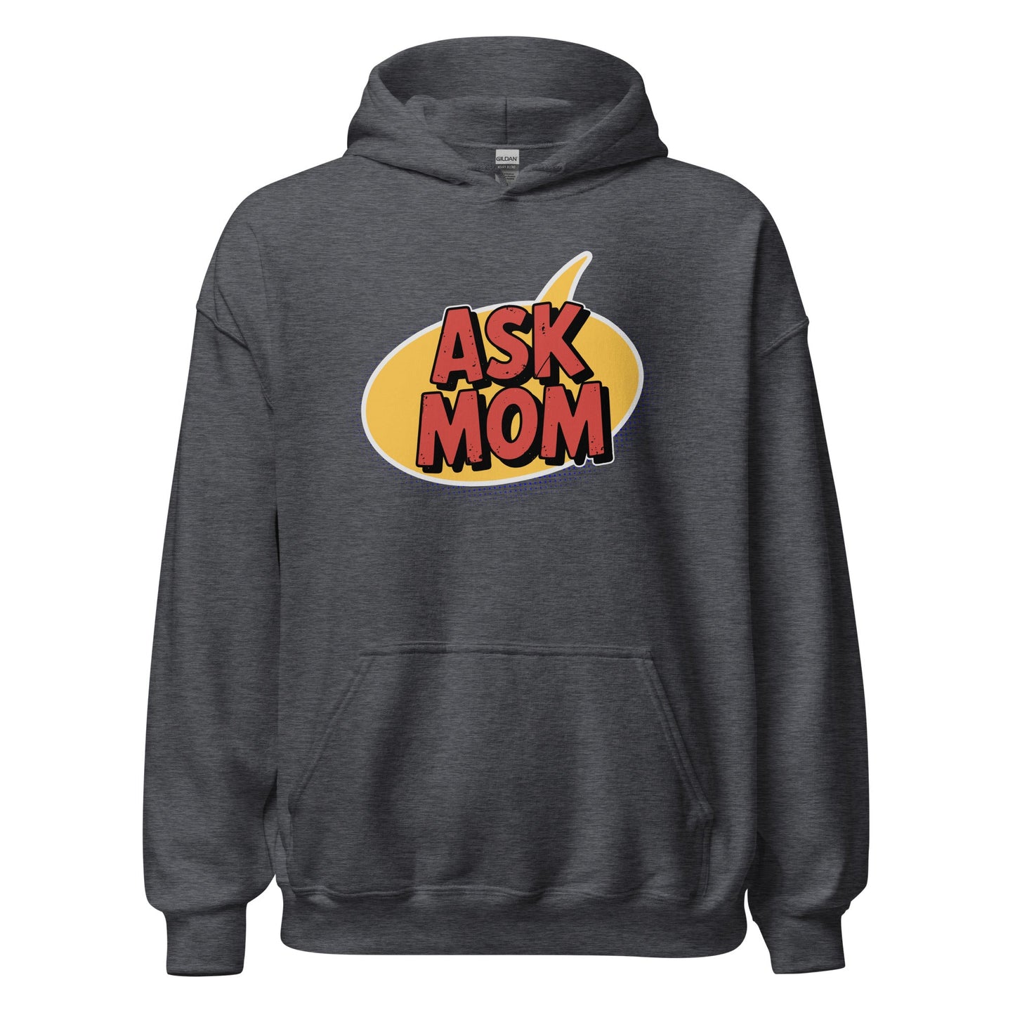ASK MOM Retro Comic Book Speech Bubble Hoodie - Inken Image