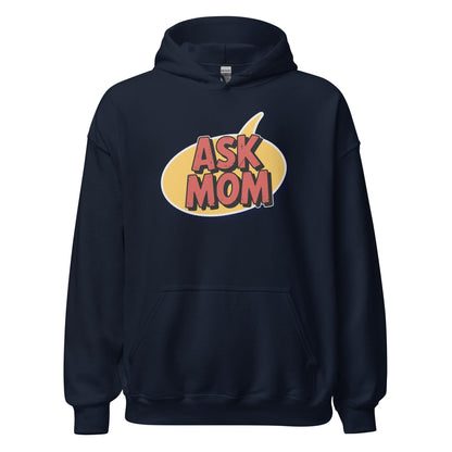 ASK MOM Retro Comic Book Speech Bubble Hoodie - Inken Image
