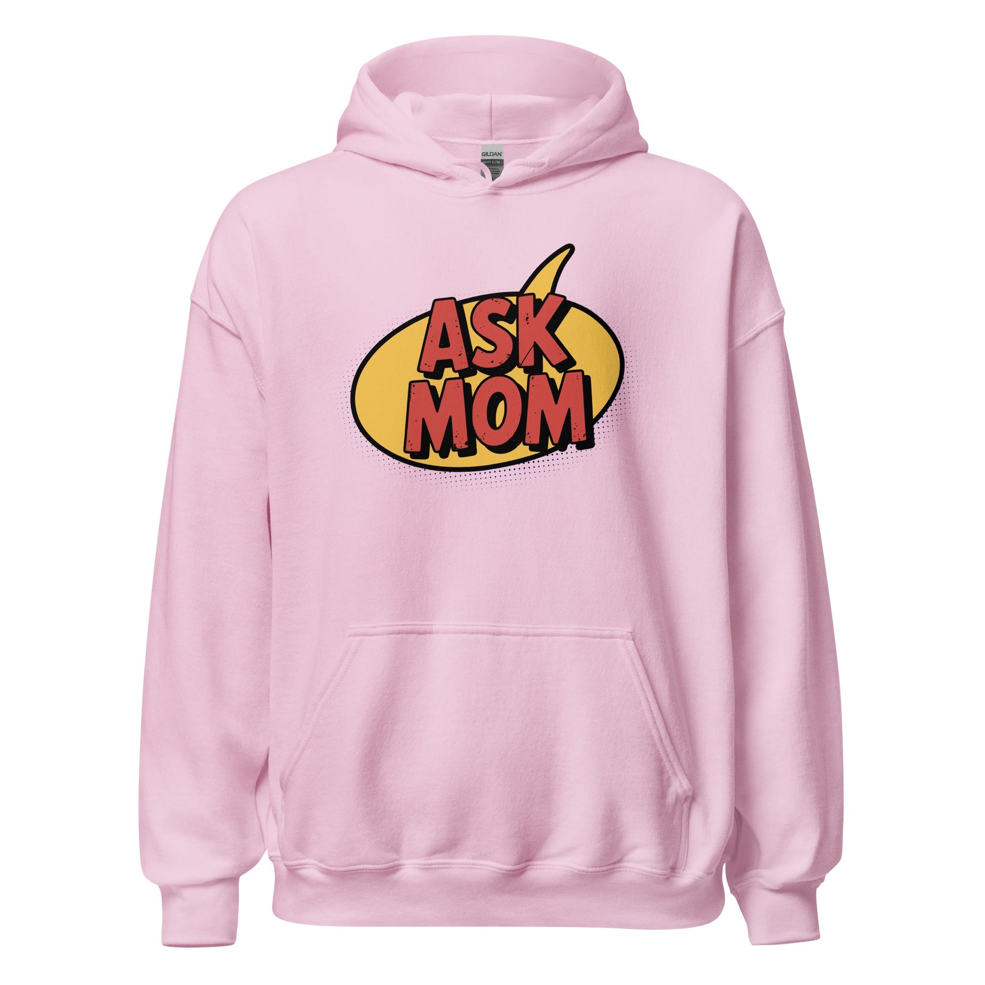 ASK MOM Retro Comic Book Speech Bubble Hoodie - Inken Image