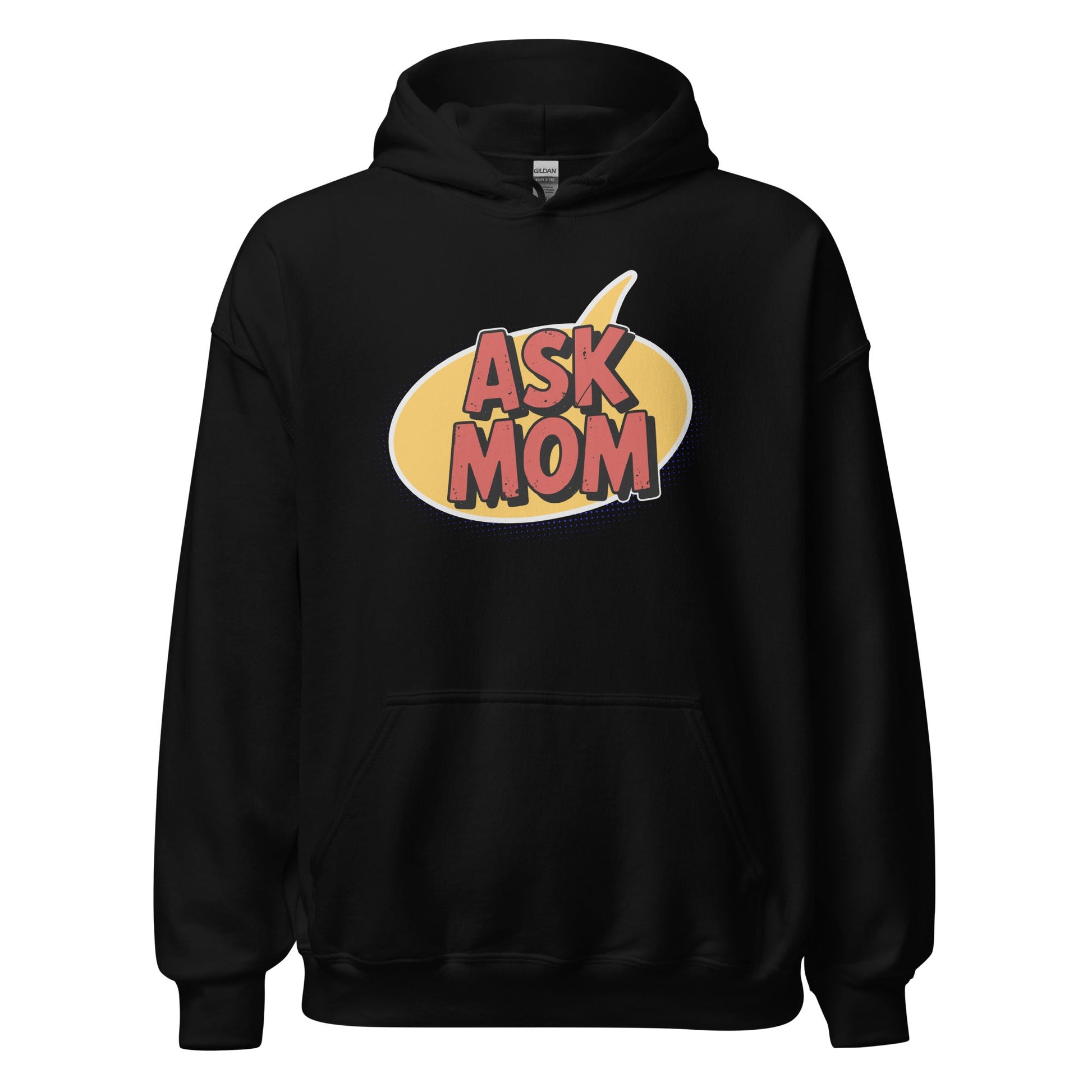 ASK MOM Retro Comic Book Speech Bubble Hoodie - Inken Image