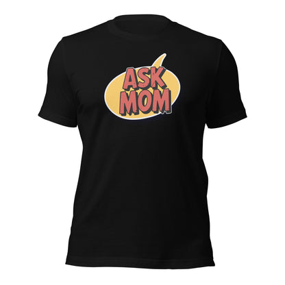 ASK MOM Retro Comic Book Speech Bubble T-Shirt - Inken Image