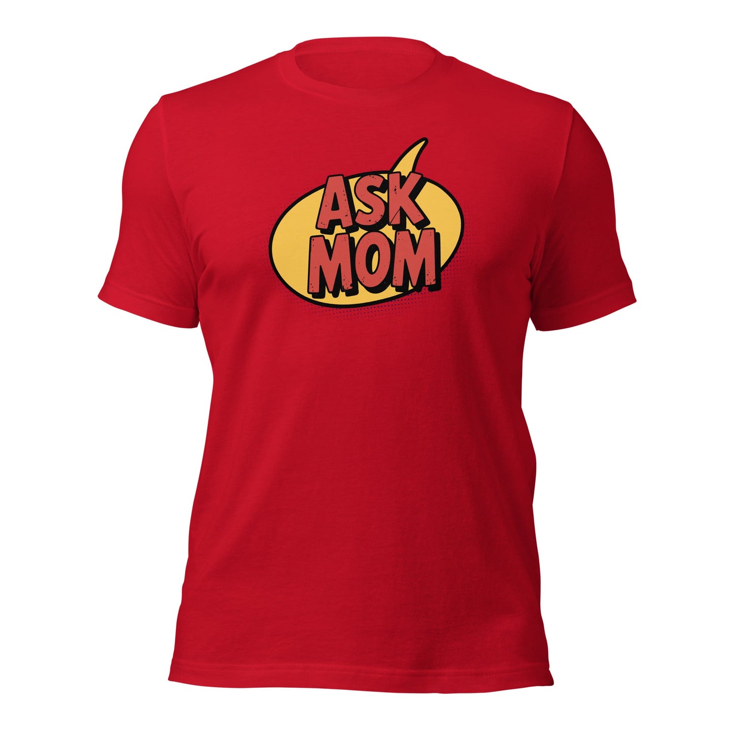 ASK MOM Retro Comic Book Speech Bubble T-Shirt - Inken Image