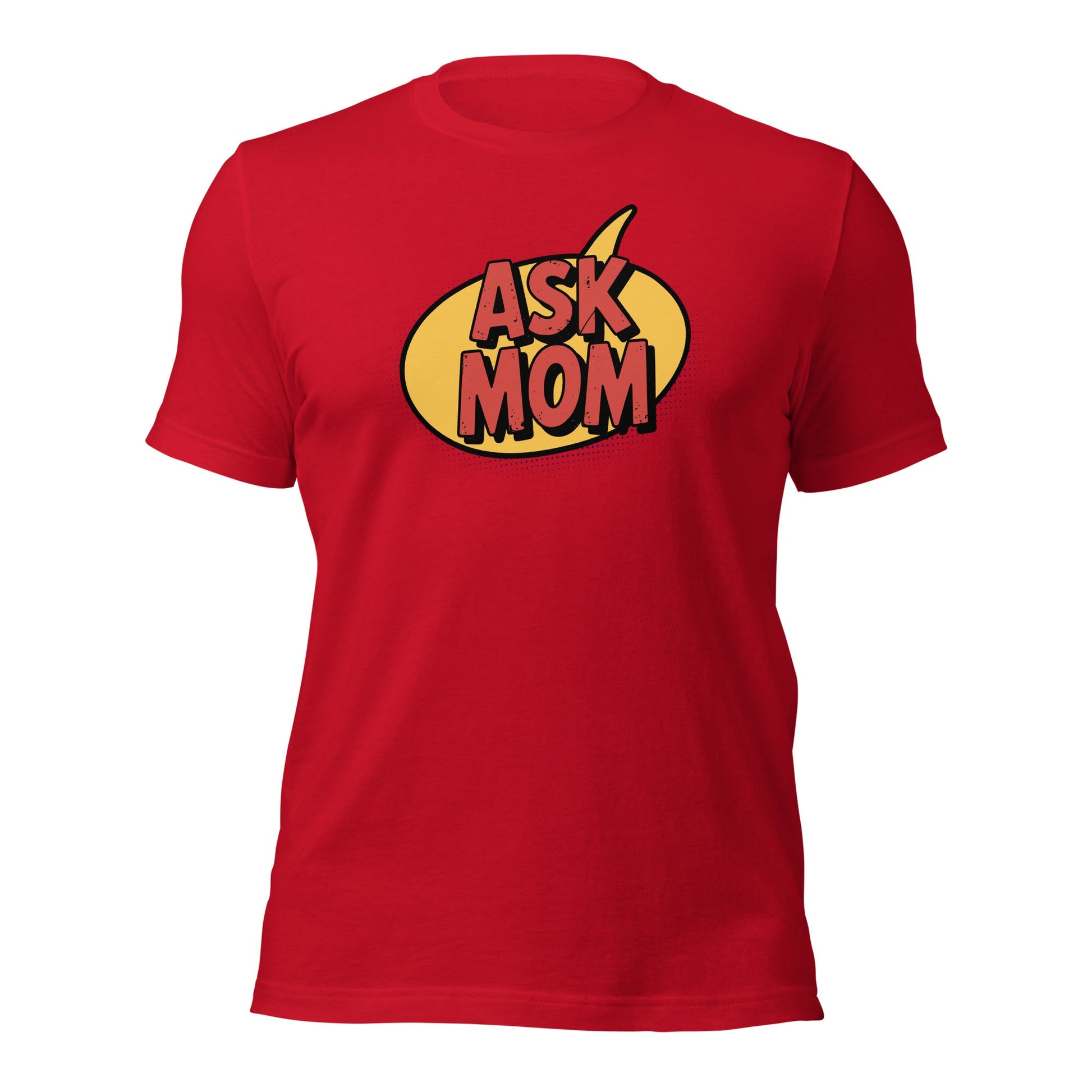 ASK MOM Retro Comic Book Speech Bubble T-Shirt - Inken Image