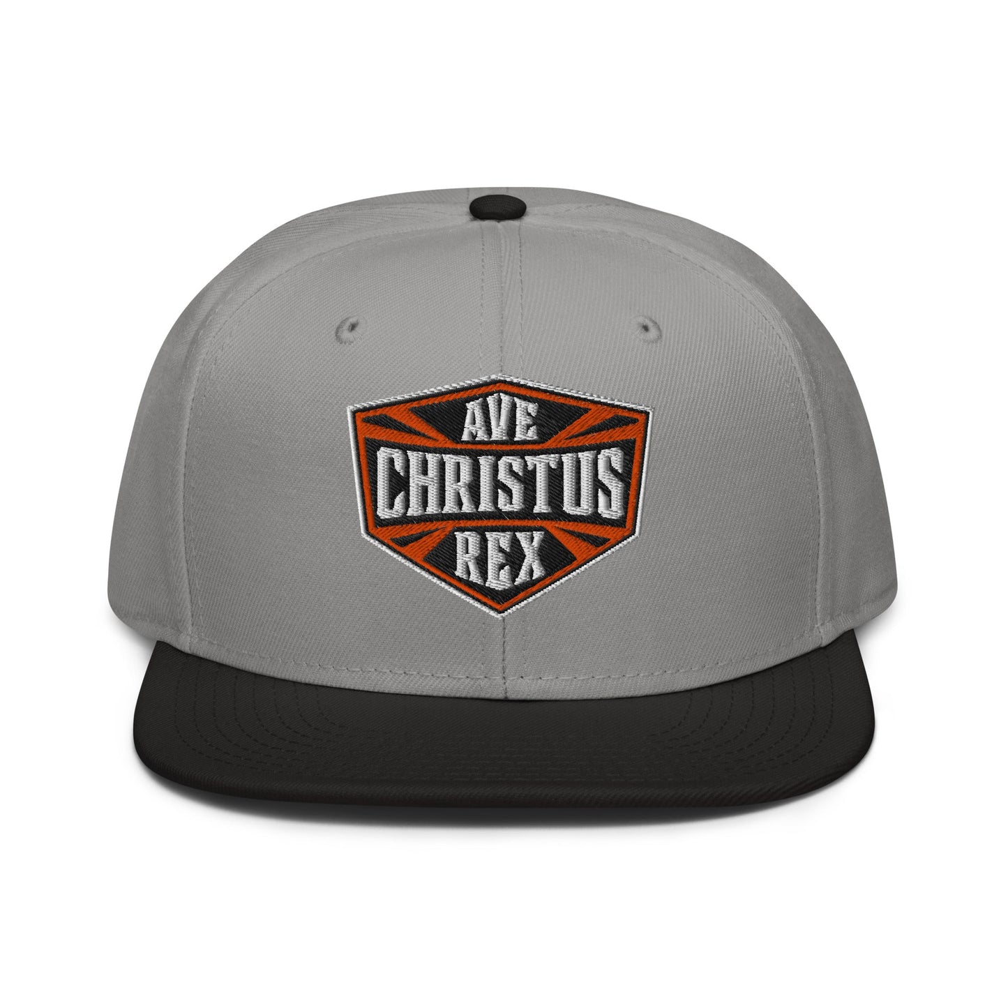 Ave Christus Rex "Hail Christ the King" Flat Embroidered Shield Snapback - Inken Image